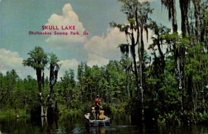 Georgia Okefenokee Swamp Park Skull Lake Boat Scene