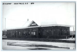 c1979 B-N Depot Sioux Falls South Dakota Train Depot Station RPPC Photo Postcard