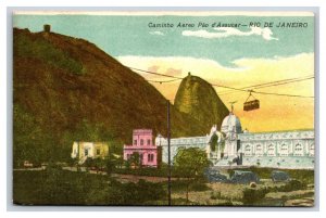 Caminho Aereo Pao d'Assucar Rio De Janeiro Brazil UNP DB Postcard L17