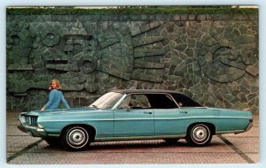 Car Advertising 1968 FORD LTD 4 Door Hardtop  Automobile Postcard