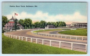 BALTIMORE, MD Maryland ~ PIMLICO HORSE RACING TRACK c1940s Race Track Postcard