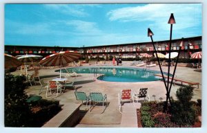 BOSSIER CITY, Shreveport Louisiana LA ~ Pool WESTERN HILLS MOTOR INN  Postcard