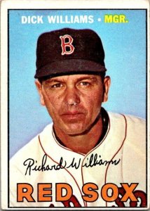 1967 Topps Baseball Card Dick Williams Boston Red Sox sk2095