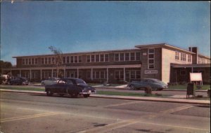 Patuxent River Maryland MD Ship Service Bldg Classic Cars Vintage Postcard