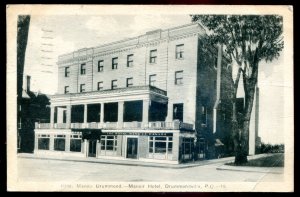 dc1745 - DRUMMONDVILLE Quebec Postcard 1944 Manoir Hote. Bank