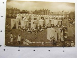 circa 1910'-s  Real Photo-Brighton Beach-bathing chalets