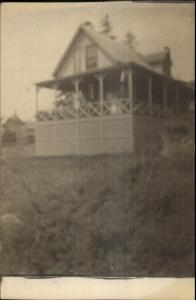 Home - Livermore Falls ME Cancel c1910 Real Photo Postcard - A Little Blurry