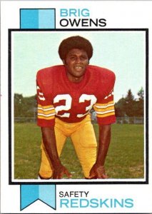1973 Toops Football Card Brig Owens Washington Redskins sk2406