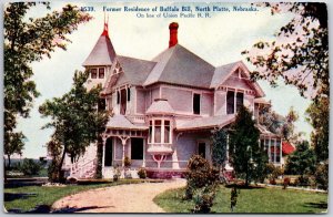 Former Residence Of Buffalo Bill North Platte Nebraska NE Grounds View Postcard