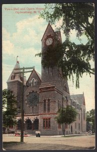 New York Town Hall and Opera House OGDENSBURG Vintage Divided Back - pm1925