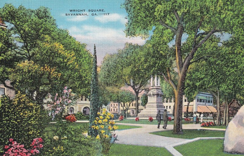 SAVANNAH, Georgia, 1930-1940s; Wright Square