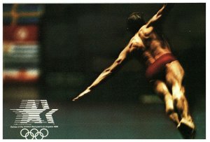 Postcard 1984 Olympics, Los Angeles, California Diving Competition