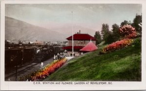 Revelstoke BC CPR Station Railway Depot Train British Columbia RPPC Postcard E80