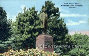 Mark Twain Statue in Hannibal, Missouri