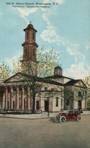 Vintage Postcard Old St. John's Famous Church Of The Presidents Washington D.C.