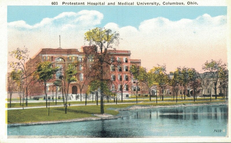 USA Protestant Hospital and Medical University Columbus Ohio Postcard 07.25 