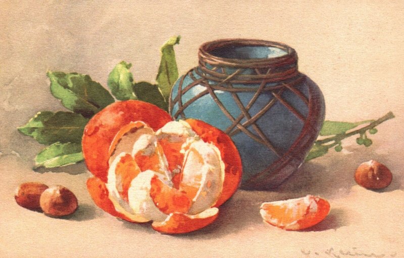 Vintage Postcard Orange Fruit Jar Orange Marmalade Juicy Sweet Taste