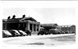 VTG Post Theatre Recreation Hall Army Fort Belvoir Virginia VA Postcard Old Cars