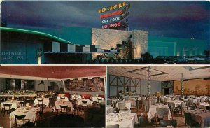 Colorpicture Miami Beach Florida multi Nick & Arthur Restaurant Postcard 4436