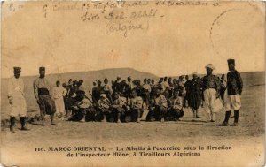 CPA AK MAROC Oriental La Mhella a l'exercice sous la direction MAROC (688913)