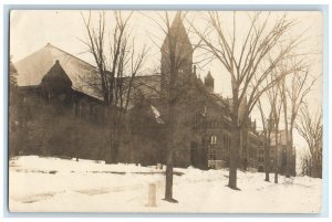 1910 School University Of Vermont Building Burlington VT RPPC Photo Postcard