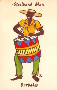 Steelband Man Nank Studio Barbados West Indies Unused 