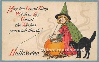 Halloween Postcard Old Vintage Post Card Halloween Series 27 Artist Ellen Cla...