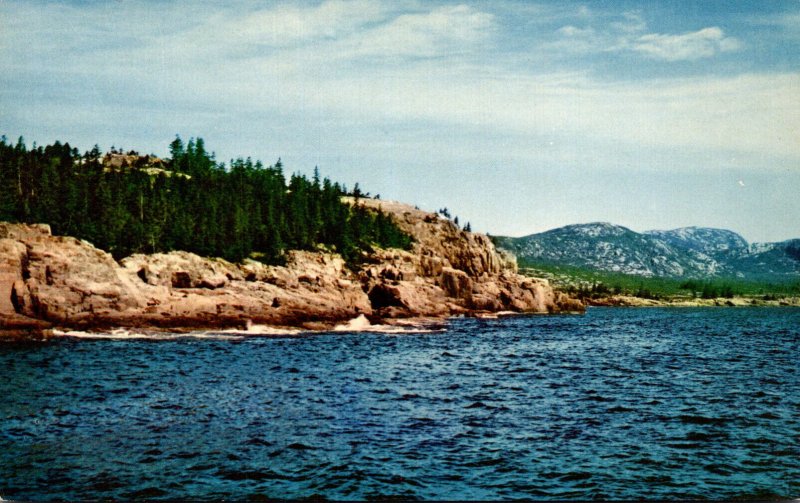 Maine Mt Desert Island Otter Cliff From Frenchman's Bay Cruise Boat