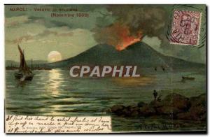 Old Postcard volcano Vesuvio in Naples eruzione November 1899