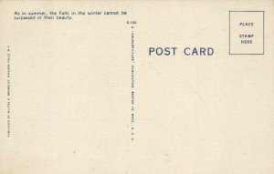 Postcard Winter American Fall Niagara Falls New York 