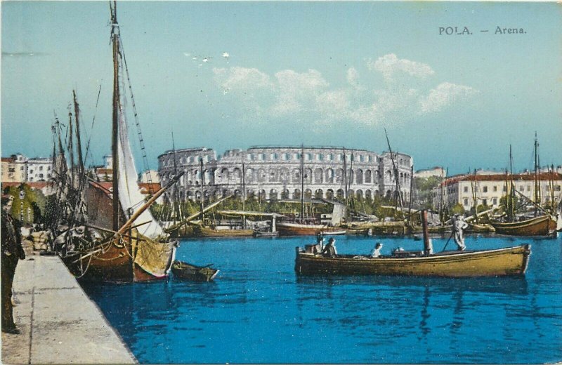 Croatia Pola Pula arena postcard