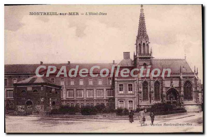 Postcard Old Montreuil Sur Mer Hotel Dieu