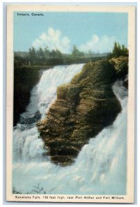 Port Arthur Ontario Canada Postcard Kakabeka Falls 128 Feet High c1940's