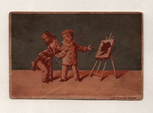 Vintage 1880's Victorian Trade Card W.P. Morgan & Co. Dry Goods Plainville CT