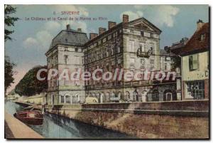 Old Postcard Saverne Le Chateau and the Marne-Rhine Canal