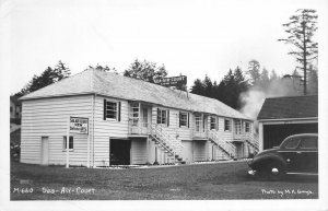 RPPC SEA-AIR COURT Roadside Apartments MK Gough Oregon? c1940s Vintage Postcard