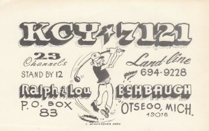 OTSEGO , Michigan , 1940-50s ; Golf QSL Radio Card