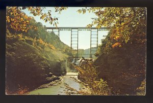 Mount Morris, New York/NY Postcard, Upper Falls Letchworth State Park