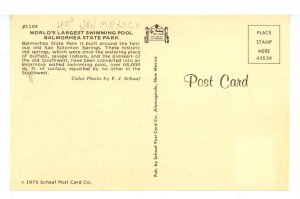 NM - Balmorhea State Park. World's Largest Swimming Pool © 1970