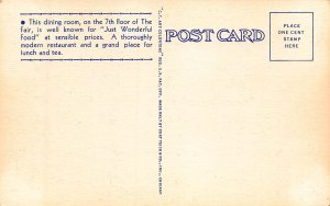 Harding's at the Fair, Chicago, Illinois, Early Linen Postcard, Unused