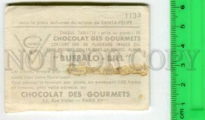 428132 FRANCE BUFFALO BILL WILD WEST ADVERTISING chocolate des Gourmets card