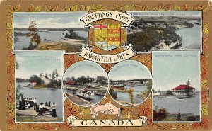 Greetings From Kawartha Lakes Ontario Canada 1910c postcard