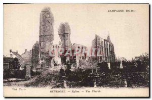 Old Postcard Army CAMPAIGN 1914-1917 Reninghe Church