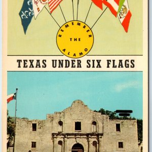 1958 San Antonio, TX Greetings Remember The Alamo Six Flags Murphree PC Tex A237