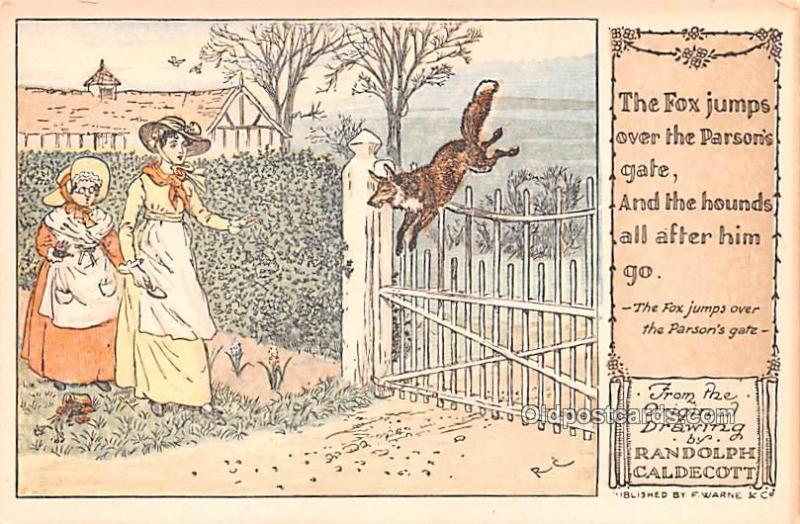 The Fox Jumps over the Parson's Gate, Randolph Caldecott Unused 