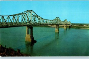Natchez Vidalia Bridge Across the Mississippi River POstcard