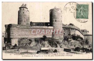 Old Postcard Fougeres Chateau La Poterne Towers Goblin Melusine and Surienne ...