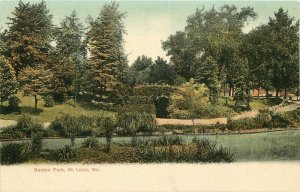 Benton Park St Louis Missouri Teich #128 C-1905 Postcard undivided 21-1940