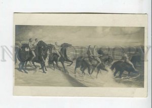 444176 Oscar MATTHIESEN Nude Men Equestrian HORSE Water Vintage postcard