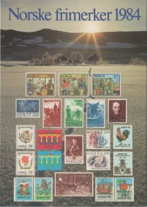 Stamps Postcard - Norway - Norske Frimerker 1984 - RR15717